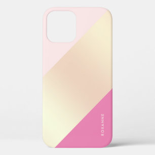 Helles geometrisches Kupfergold und heißrosa Case-Mate iPhone Hülle