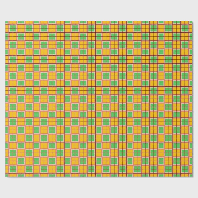 Helles geometrisches Muster mit symmetrischen Form Geschenkpapier (Flach)