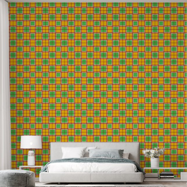 Helles geometrisches Muster mit symmetrischen Form Tapete (Schlafzimmer)
