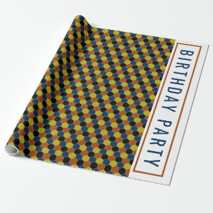 Helles geometrisches Muster, moderne Geburtstagspa Geschenkpapier