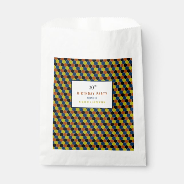 Helles geometrisches Muster, moderne Geburtstagspa Geschenktütchen (Vorderseite)