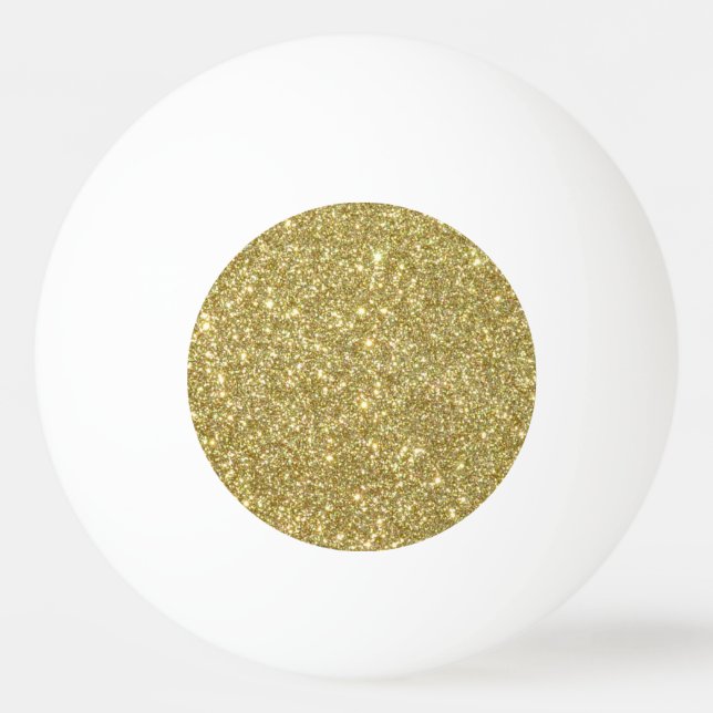 Helles Gold Glitter Funkeln Tischtennisball (Vorderseite)