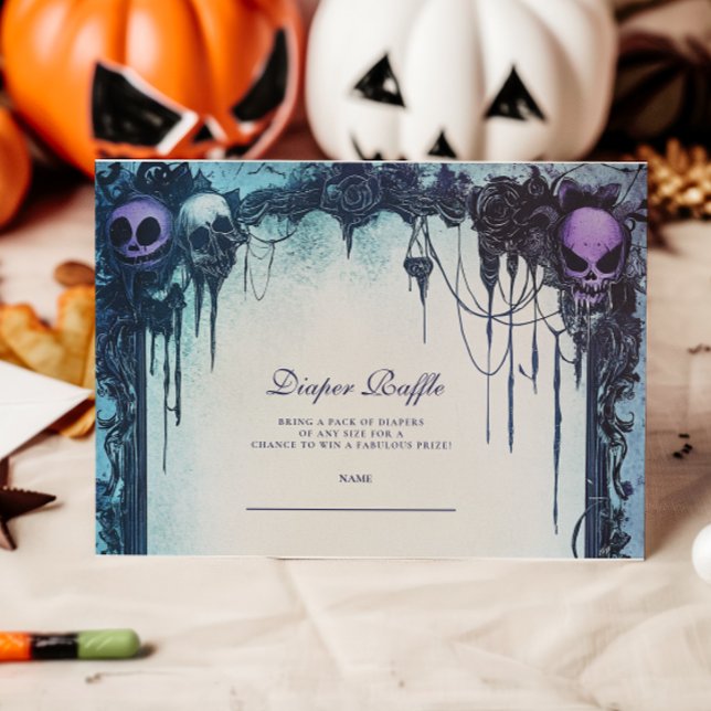 Helles Gothic Halloween Diapper Raffle Begleitkarte (Von Creator hochgeladen)
