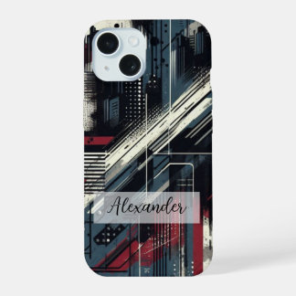 Helles Graffiti Art Phone Case mit mehreren Kompon iPhone 15 Hülle