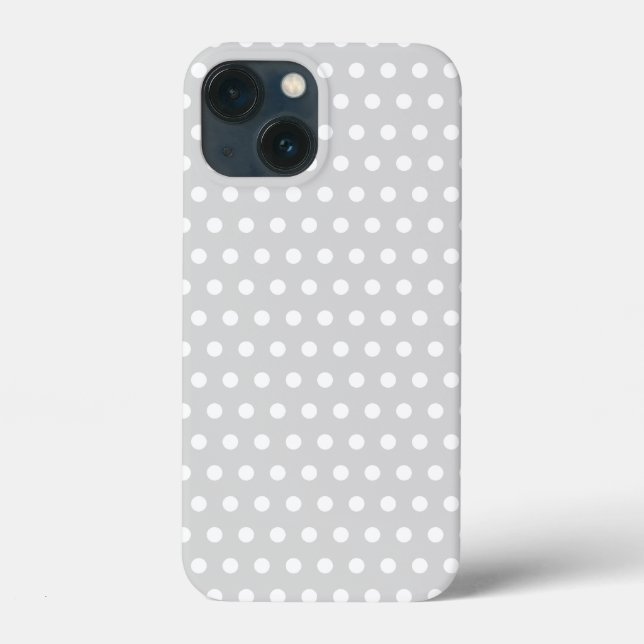 Helles, graues und weißes Polka Dot Muster. Case-Mate iPhone Hülle (Rückseite)