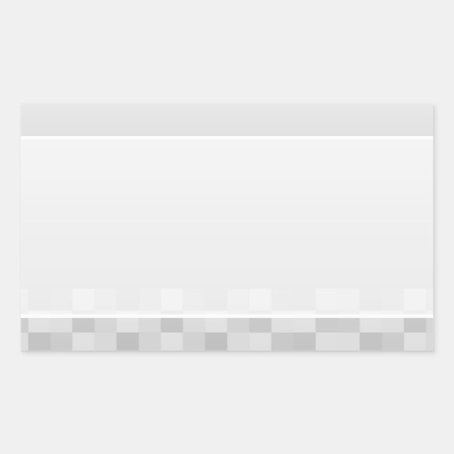 Helles, graues und weißes Quadrat-Muster. Rechteckiger Aufkleber (Vorderseite)