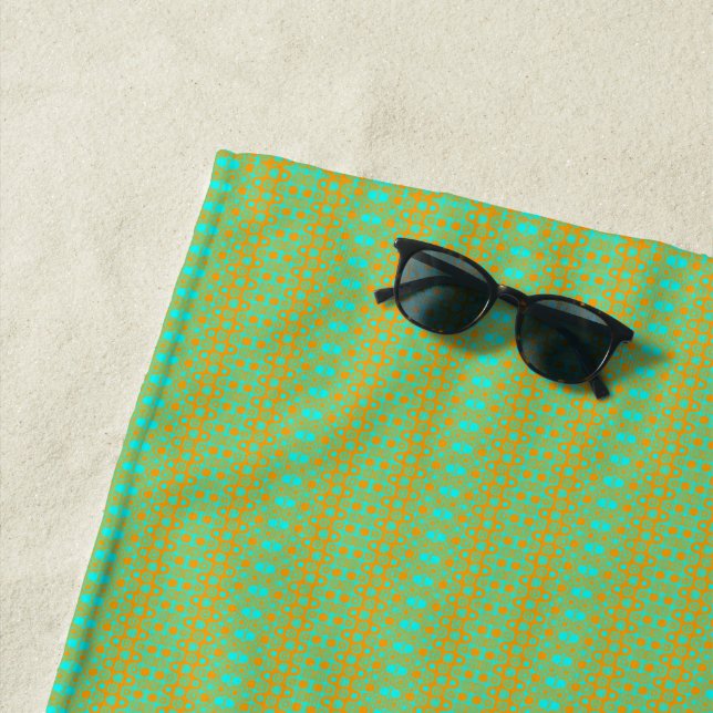 Helles Green und Orange Muster Strandtuch (Beispiel)