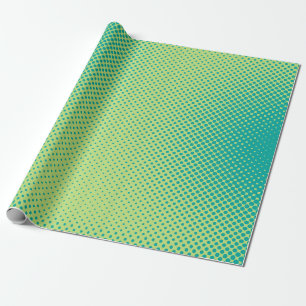 Helles Grün und Türkis Pop-Art Retro Hintergrund Geschenkpapier