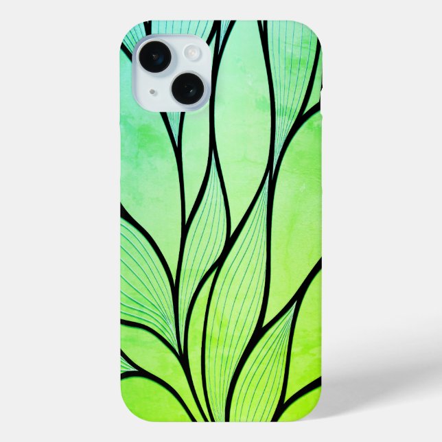 Helles Grünes Blau kreatives Verlass-Muster Case-Mate iPhone Hülle (Rückseite)
