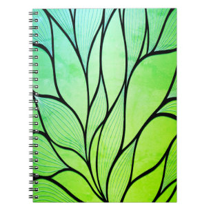 Helles Grünes Blau kreatives Verlass-Muster Notizblock