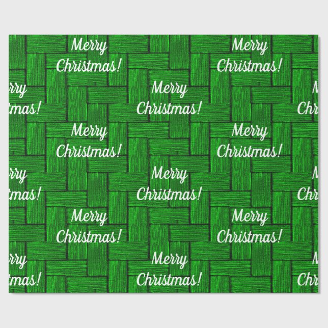 Helles grünes fröhliches Weihnachtswrapping-Papier Geschenkpapier (Flach)