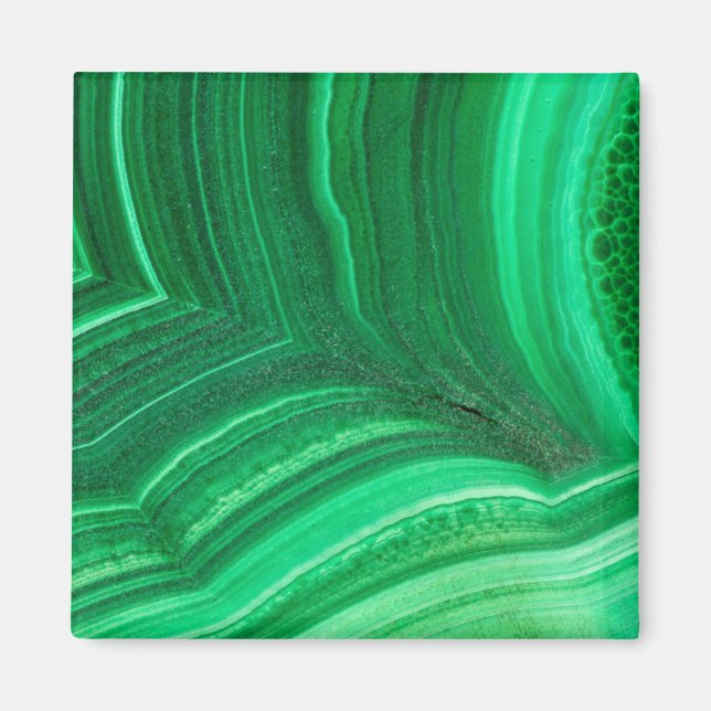 Helles grünes Malachit-Mineral Magnet (Vorne)