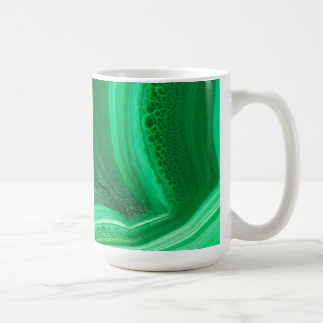Helles grünes Malachit-Mineral Tasse (Rechts)