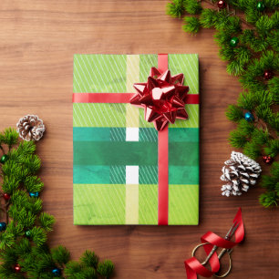 Helles grünes Weihnachtskaromuster Feiertag  Geschenkpapier