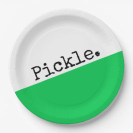 Helles, grünes, weißes Blockschaltbild Picklebmott Pappteller