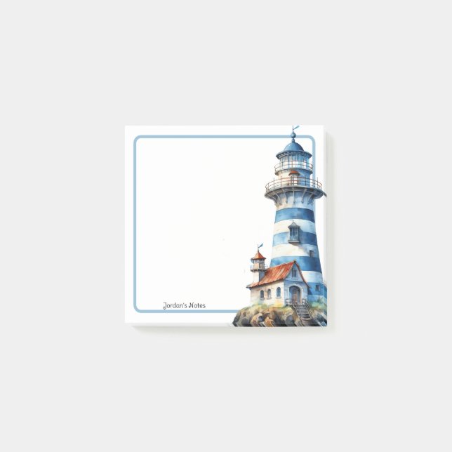 Helles Haus blau 1 Notizblock (Vorderseite)