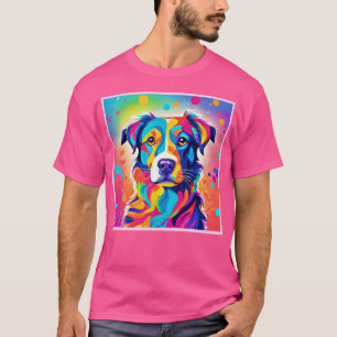 Helles Haustier: farbenfrohe Hundemalerei Art T-Shirt