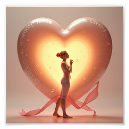 Helles Herz Fotodruck