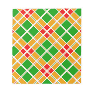 Helles Kariertes Argyl-Gelbgelbes Muster-Zubehör Notizblock