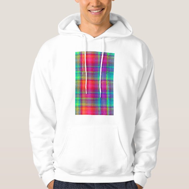 Helles kariertes hoodie (Vorderseite)