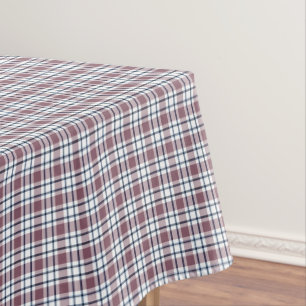 Helles kariertes Retro-Muster braun grau weiß Tischdecke