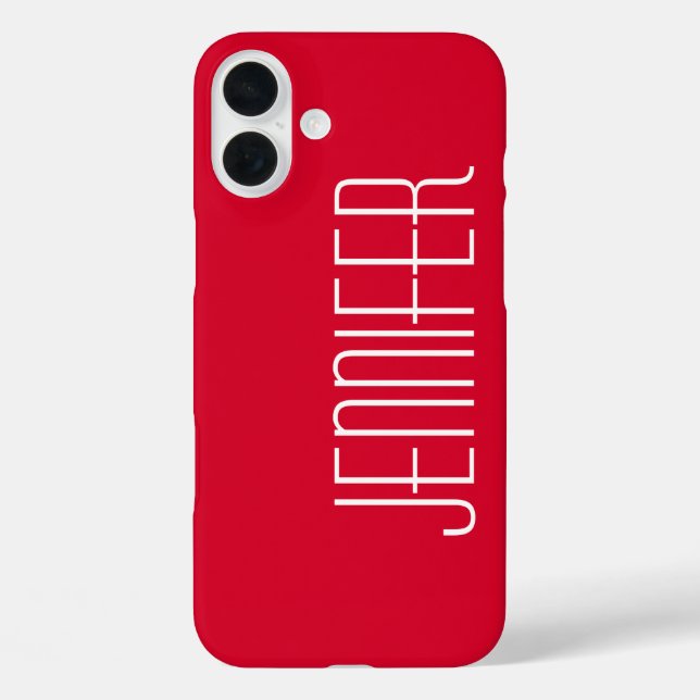 Helles Kirschrot, Personalisierter Jumbo-Individue Case-Mate iPhone Hülle (Rückseite)