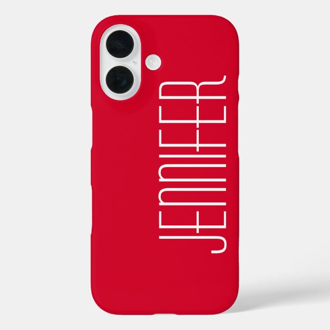 Helles Kirschrot, Personalisierter Jumbo-Individue Case-Mate iPhone Hülle (Rückseite)