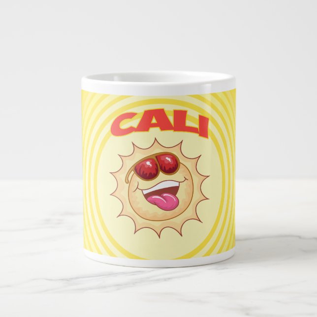 Helles Lächeln Cali Sun Jumbo-Tasse (Vorderseite)