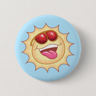 Helles Lächeln Sonnenschein Button
