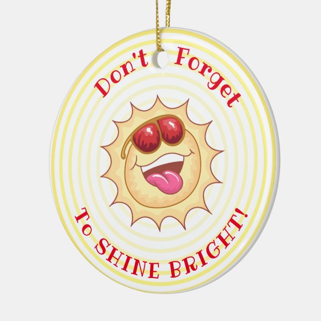 Helles Lächeln Sunshine Keramik Ornament (Links)