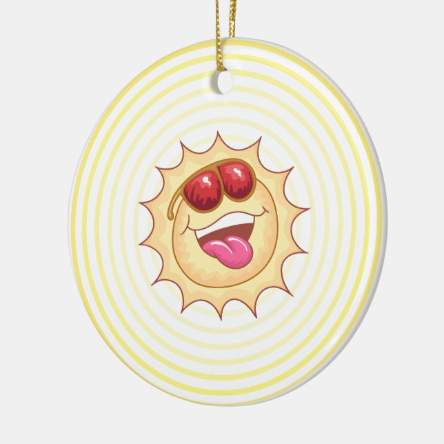 Helles Lächeln Sunshine Keramik Ornament (Links)