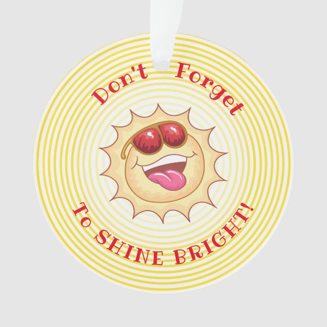 Helles Lächeln Sunshine Ornament (Vorderseite)