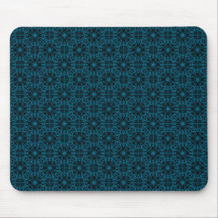 Helles Lichtblau Schwarzes Geometrisches Symmetrie Mousepad