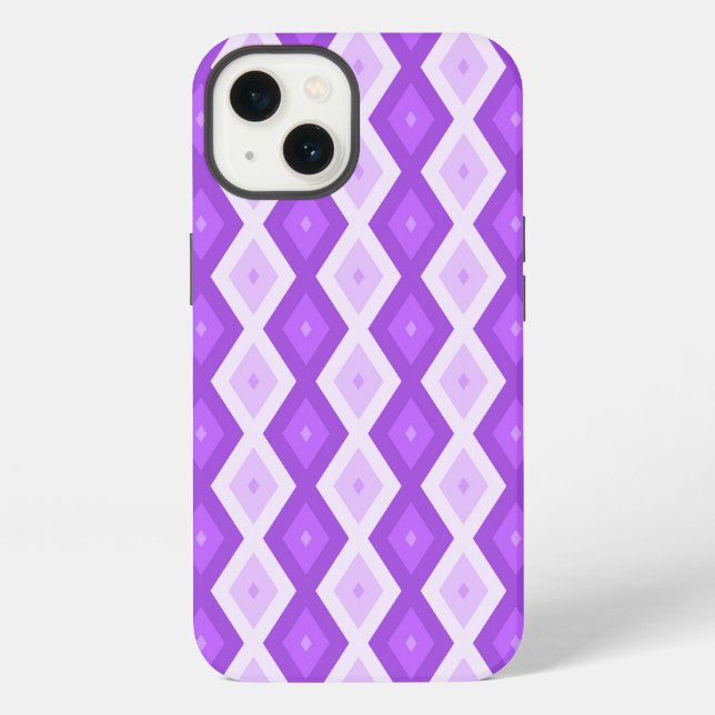 Helles lila Diamantmuster Case-Mate iPhone-Hülle iPhone Hülle (Rückseite)