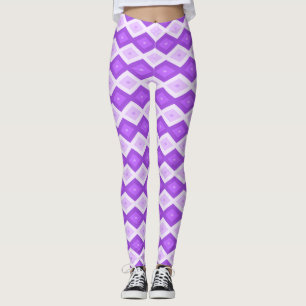 Helles lila Diamantmuster Leggings