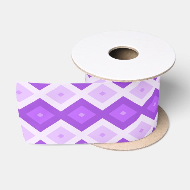 Helles lila Diamantmuster Satinband (Spule)
