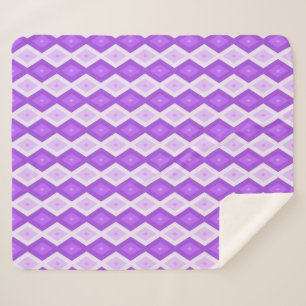 Helles lila Diamantmuster Sherpadecke