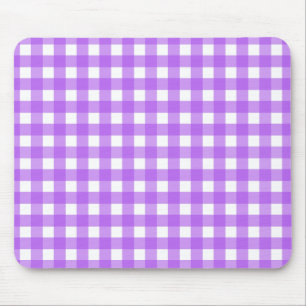 Helles lila Gingham Mousepad