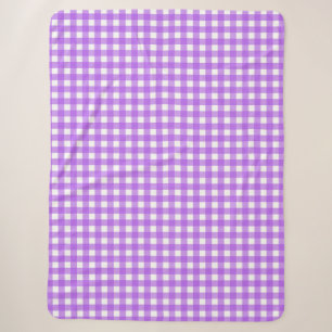 Helles Lila Gingham Sherpadecke