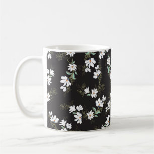 Helles Magnolia Nahtloses Muster Kaffeetasse