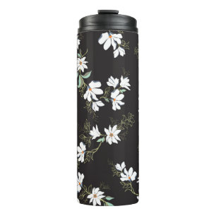 Helles Magnolia Nahtloses Muster Thermosbecher