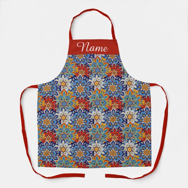 helles Mandala personalisiertes Kochschürze Schürze (Vorderseite)