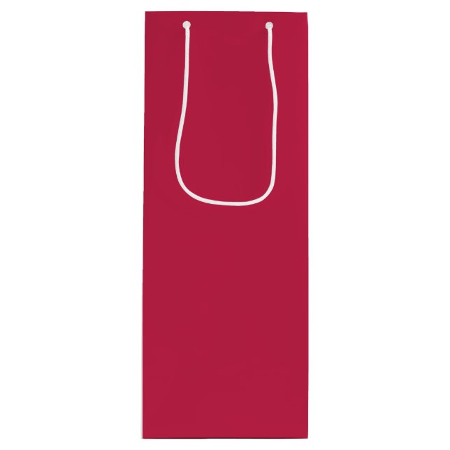 Helles Maroon (Vollfarbe) Geschenktüte Für Weinflaschen (Vorderseite)