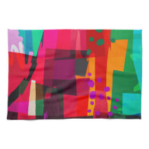 Helles, mehrfarbiges Abstract Design Küchentuch