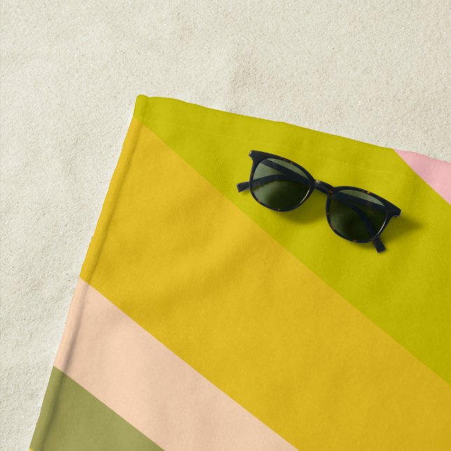 Helles, modernes Citrus Streifen Muster Strandtuch (Beispiel)