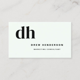 Helles Monogramm Minimalist Modern Profi Visitenkarte