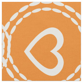 Helles Monogramm- und Herz-Muster Stoff