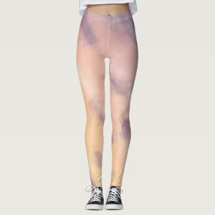Helles Morning Pastel Sunrise Sky mit Wolken Leggings
