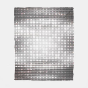 Helles Mosaik: Glossy Gray Abstrakt. Fleecedecke