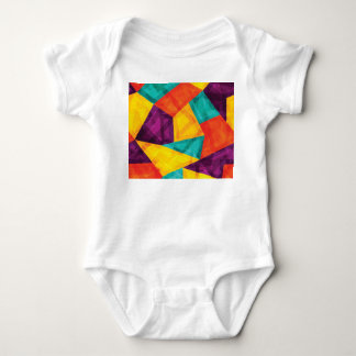Helles Mosaik Grunge Nahtloses Muster Baby Strampler